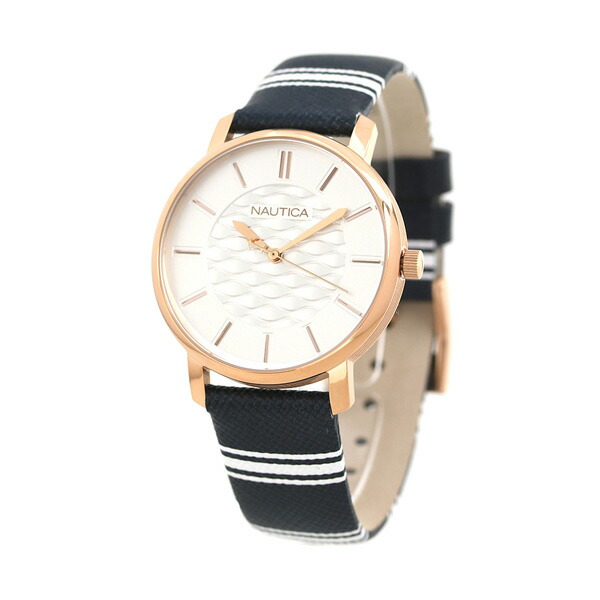 ノーティカ NAUTICA レディース 腕時計 シルバー 革ベルト 36mm NAPCGS005 コーラル ゲーブルズ 時計 ブランド おしゃれ 防水 かわいい プレゼント 女性 実用的