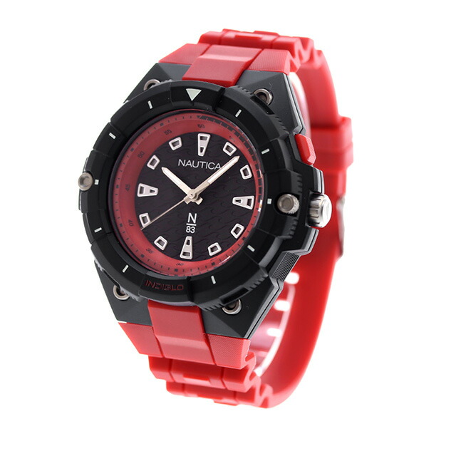ノーティカ コロナドベイ クオーツ 腕時計 メンズ NAUTICA NAPCNS406 アナログ ブラック レッド 黒 ブランド おしゃれ 防水 プレゼント 男性 実用的
