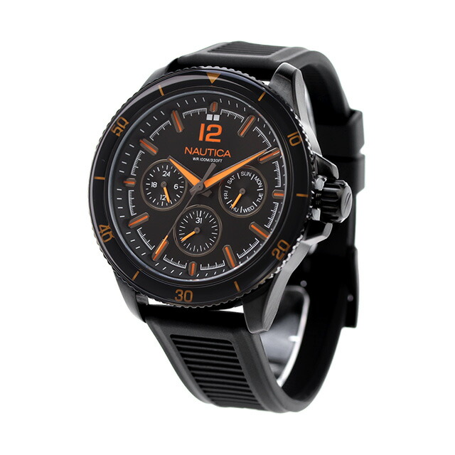ノーティカ エヌシーティー ウィンドローズ クオーツ 腕時計 メンズ NAUTICA NAPWRS402 アナログ ブラック 黒 ブランド おしゃれ 防水 プレゼント 男性 実用的