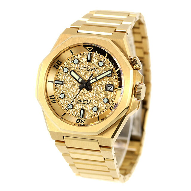 シチズン シリーズ8 880 Mechanical Limited Cal. 9051 自動巻き 腕時計 ブランド メンズ 数量限定 耐磁2種 CITIZEN Series 8 NB6062-52P アナログ ゴールド 日本製 高級 おしゃれ 防水 文字盤 大きい プレゼント 男性 実用的