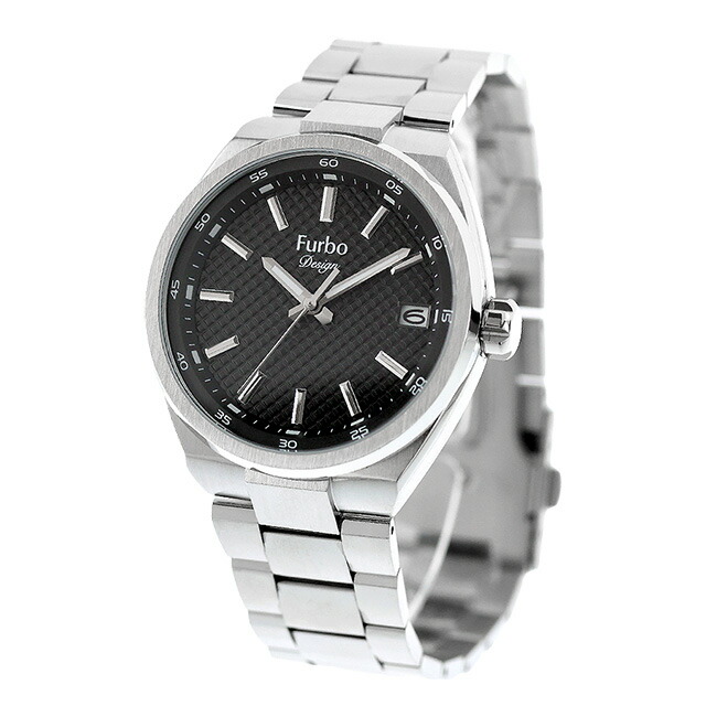フルボ デザイン Lavora クォーツ 電池式 腕時計 ブランド メンズ Furbo Design NF07W-SSBK アナログ ブラック 黒 おしゃれ 防水 プレゼント 男性 実用的