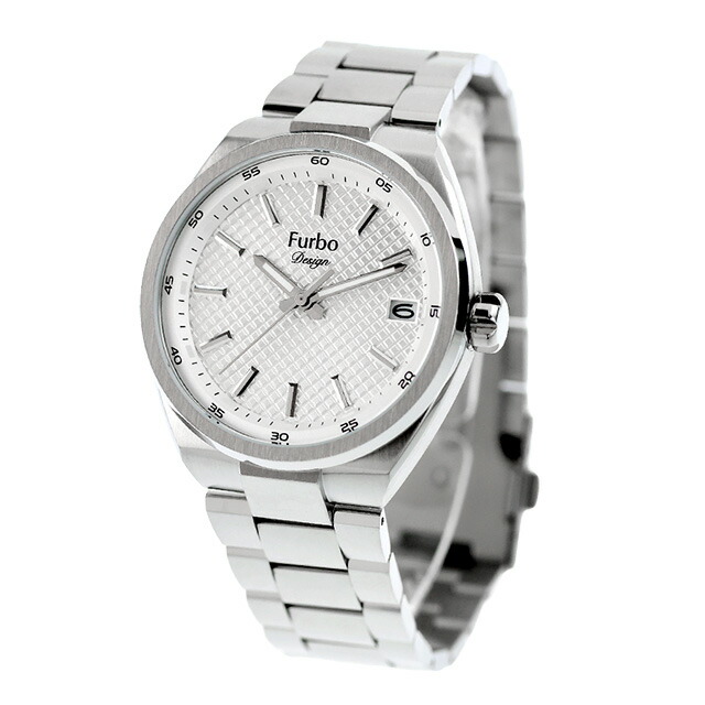 フルボ デザイン Lavora クォーツ 電池式 腕時計 ブランド メンズ Furbo Design NF07W-SSSI アナログ ホワイト 白 おしゃれ 防水 プレゼント 男性 実用的