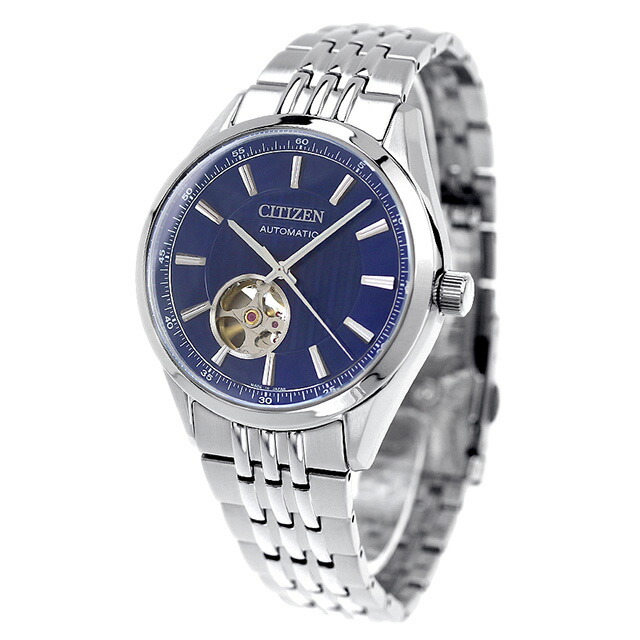 シチズン コレクション メカニカル クラシックオープンハート 自動巻き 腕時計 メンズ オープンハート CITIZEN COLLECTION NH9110-90L アナログ ブルー 日本製 ブランド おしゃれ 防水 プレゼント 男性 実用的