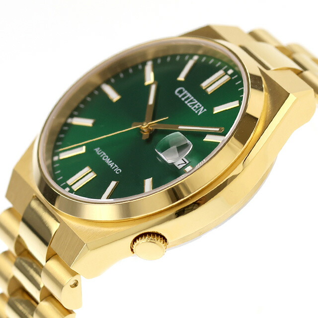 シチズン コレクション TSUYOSA 自動巻き 腕時計 ブランド メンズ CITIZEN COLLECTION NJ0152-51X アナログ グリーン ゴールド おしゃれ 防水 プレゼント 男性 実用的