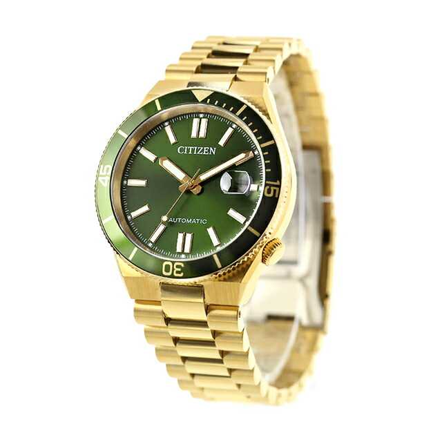 シチズン コレクション TSUYOSA 自動巻き 腕時計 ブランド メンズ CITIZEN COLLECTION NJ0232-53X アナログ グリーン ゴールド おしゃれ 防水 プレゼント 男性 実用的