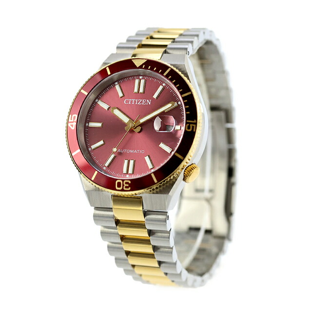 シチズン コレクション TSUYOSA 自動巻き 腕時計 ブランド メンズ CITIZEN COLLECTION NJ0234-58X アナログ レッド ゴールド 赤 おしゃれ 防水 プレゼント 男性 実用的