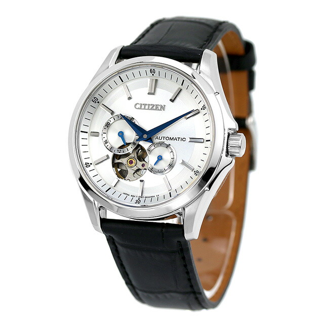 シチズン コレクション メカニカル 自動巻き 腕時計 ブランド メンズ オープンハート CITIZEN COLLECTION NP1011-08A アナログ シルバー ブラック 黒 おしゃれ 防水 プレゼント 男性 実用的