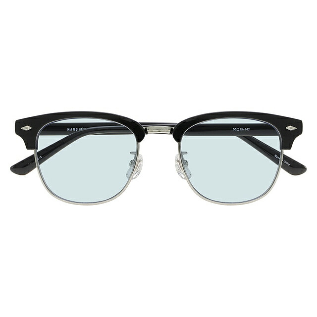 ナノユニバース サングラス メンズ レディース ブランド NANO universe フレーム素材／アセテート／ニッケル合金 NUS-127-3 フレームカラー ブラック シルバー レンズカラー ライトブルー 小物