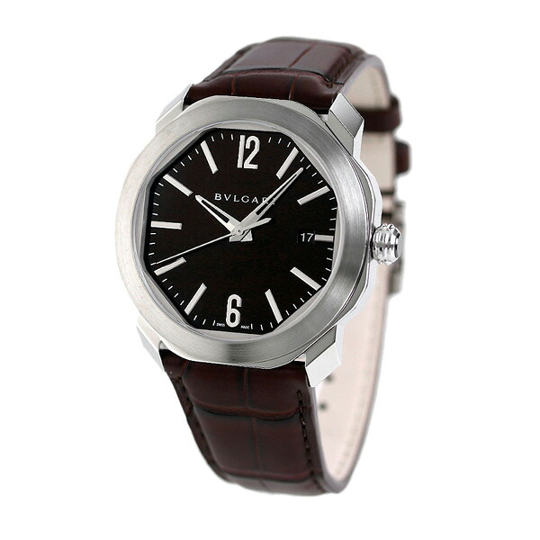 ブルガリ オクト ローマ 41mm メンズ 腕時計 OC41C1SLD BVLGARI ブラック ダークブラウン 高級 ブランド おしゃれ 防水 プレゼント 男性 実用的
