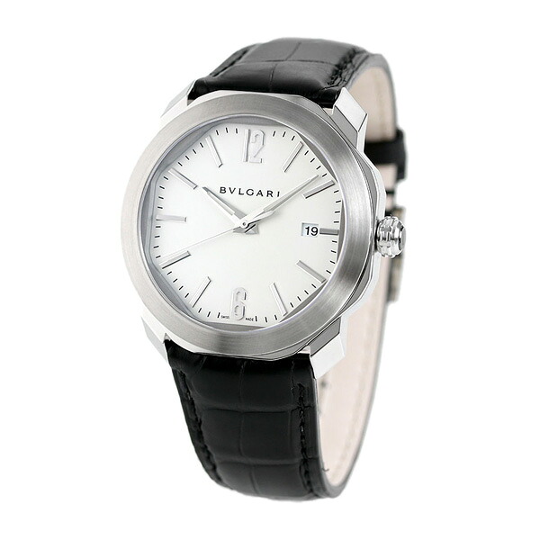 ブルガリ オクト ローマ 41mm メンズ 腕時計 OC41C6SLD BVLGARI ホワイト ブラック 高級 ブランド おしゃれ 防水 プレゼント 男性 実用的