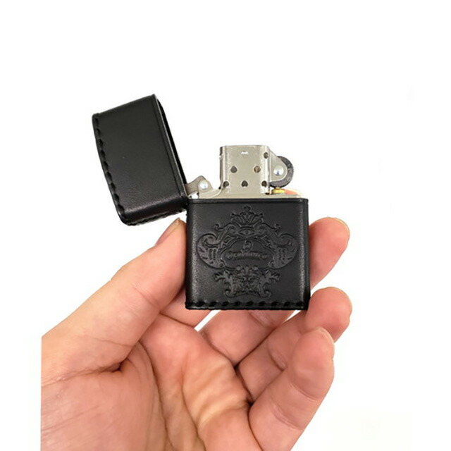 オロビアンコ ライター メンズ レディース ブランド Orobianco 真鍮、牛革 ZIPPO 革巻き ORZ-001 BK ブラック 小物