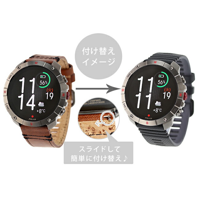 ポラール Grit X2 Pro Titan 充電式クオーツ スマートウォッチ ブランド メンズ レディース チタン Bluetooth 替えベルト POLAR 900110288 デジタル グリット エックスツー プロ プレゼント 実用的