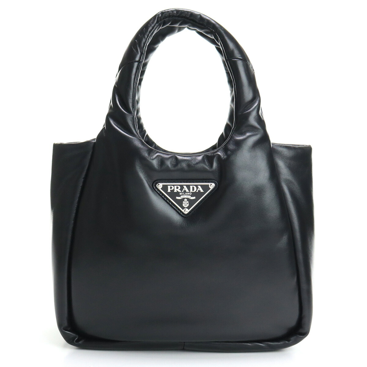 プラダ ハンドバッグ レディース PRADA NAPPA SOFT レザー イタリア 1BG412 NERO ブラック バッグ 軽量 小さめ 手提げ ブランド 高級 おしゃれ プレゼント 女性 実用的 かわいい