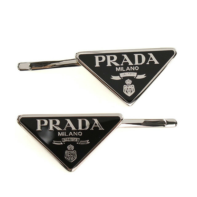 プラダ ヘアクリップ レディース ブランド PRADA 1IF051 ブラック ヘアアクセサリー
