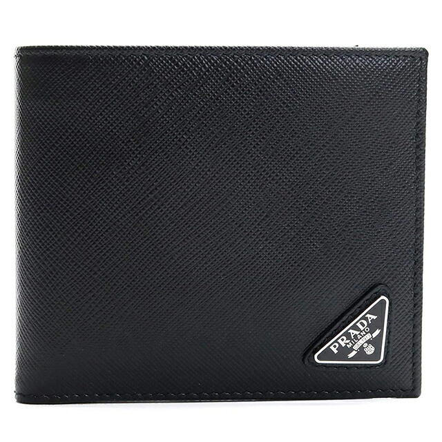 プラダ 二つ折り財布 二折財布小銭入付き 二つ折り財布 二折財布 メンズ ブランド PRADA 2MO738 NERO