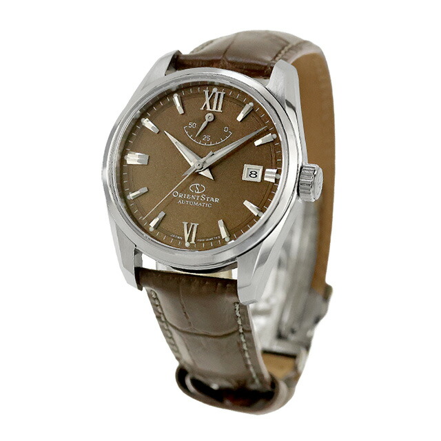 オリエントスター Contemporary Date 自動巻き 腕時計 ブランド メンズ ORIENT STAR RK-AU0113Y アナログ ブラウン 日本製 おしゃれ 防水 プレゼント 男性 実用的