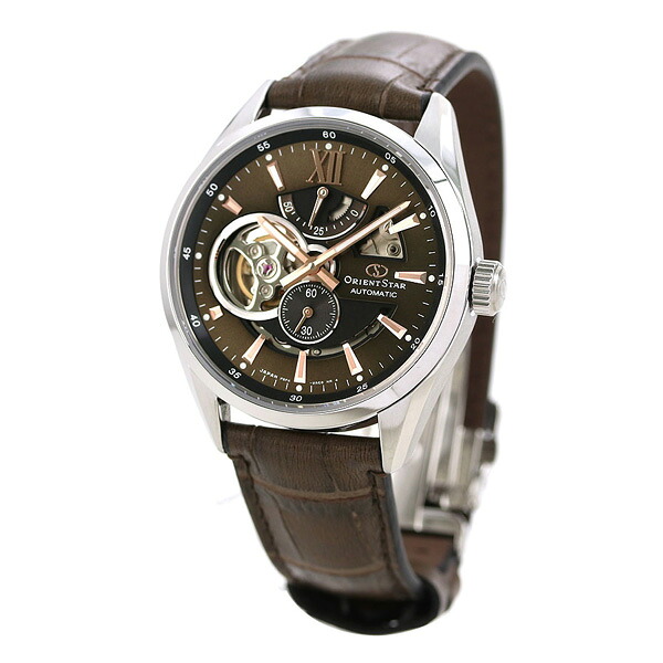 オリエントスター コンテンポラリー 41mm オープンハート 日本製 自動巻き RK-AV0008Y ORIENT STAR メンズ 腕時計 革ベルト ブランド おしゃれ 防水 プレゼント 男性 実用的