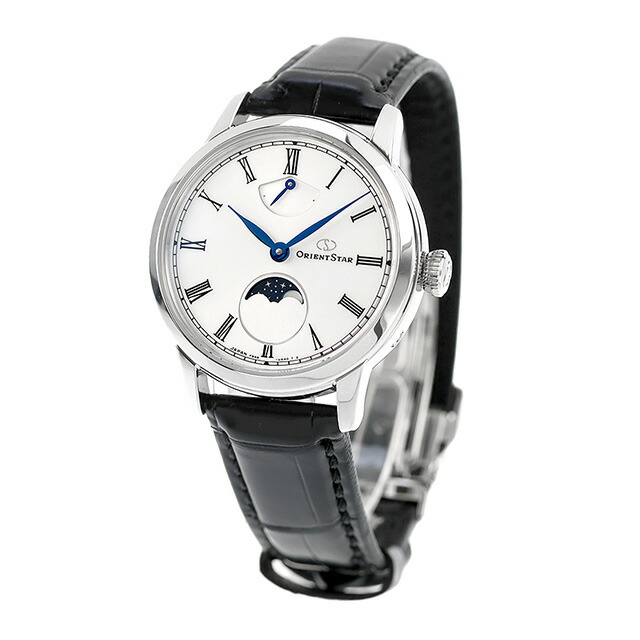 オリエントスター Classic Collection M45 F8 Mechanical Moon Phase 手巻き 腕時計 ブランド メンズ ムーンフェイズ ORIENT STAR RK-BW0001S ホワイト ブラック 黒 おしゃれ 防水 プレゼント 男性 実用的