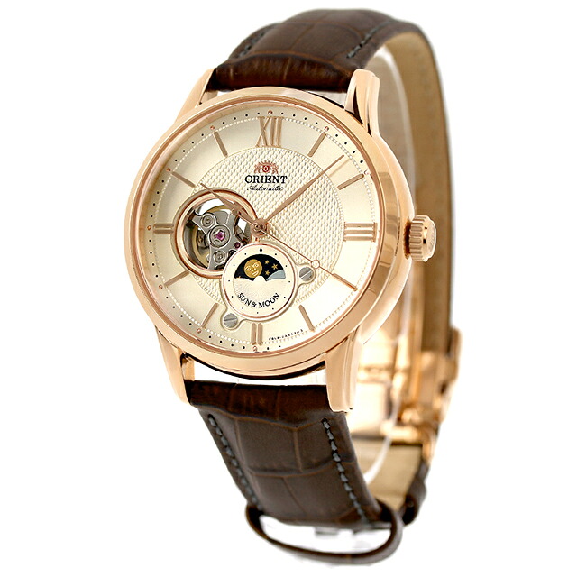 オリエント 腕時計 ORIENT クラシック サン&ムーン セミスケルトン 42mm RN-AS0002S ブランド おしゃれ 防水 プレゼント 男性 実用的