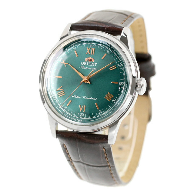 オリエント Classic Orient Bambino 自動巻き 腕時計 ブランド メンズ ORIENT CLASSIC RN-BB0001E アナログ グリーン ダークブラウン おしゃれ 防水 プレゼント 男性 実用的