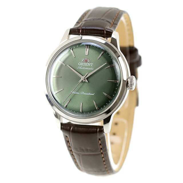 オリエント クラシック バンビーノ Orient Bambino 自動巻き 腕時計 ブランド メンズ ORIENT CLASSIC RN-BB0102E アナログ モスグリーン ダークブラウン おしゃれ 防水 文字盤 大きい プレゼント 男性 実用的