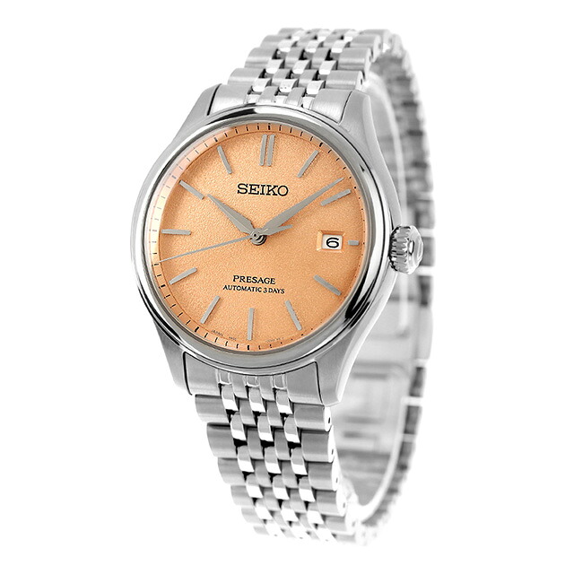 セイコー プレザージュ Classic Series 自動巻き 腕時計 メンズ コアショップ専用 流通限定 SEIKO PRESAGE SARX125 アナログ 洗柿(だいだい) 日本製 高級 ブランド おしゃれ 防水 プレゼント 男性 実用的
