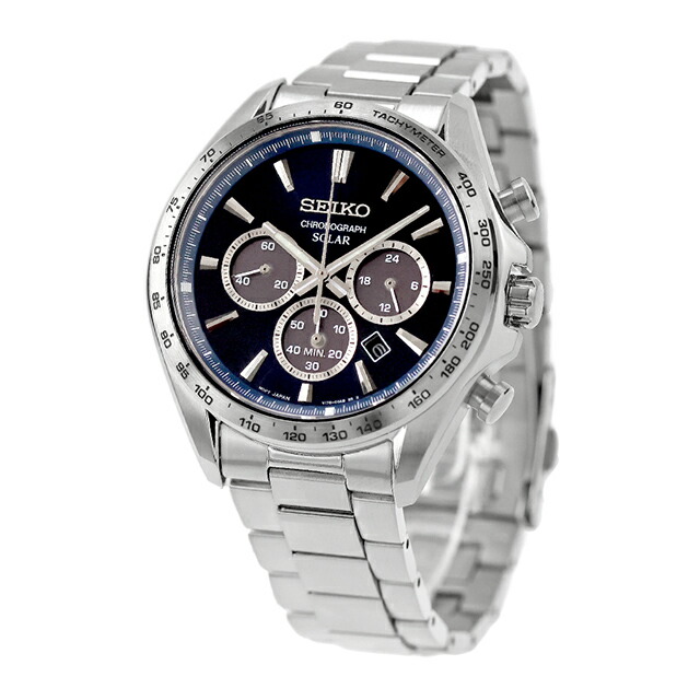セイコーセレクション S Series ソーラー 腕時計 ブランド メンズ クロノグラフ SEIKO SELECTION SBPY183 アナログ ネイビー おしゃれ 防水 プレゼント 男性 実用的
