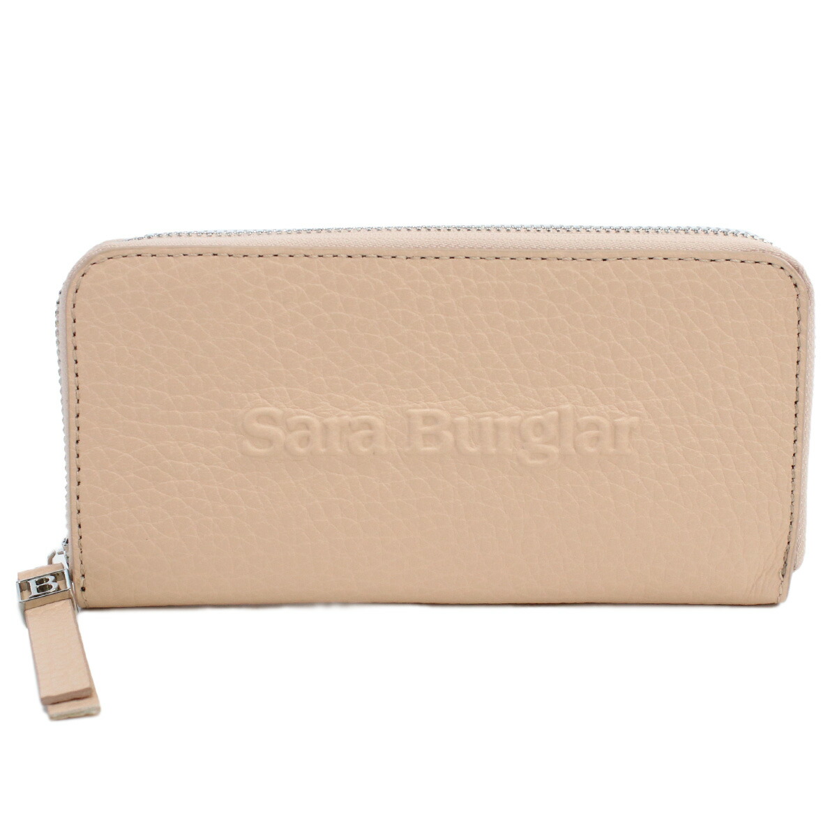 サラバーグラー 長財布ラウンドファスナー レディース Sara Burglar BUFALO LOGO レザー イタリア 110L NUDE ピンク系 財布 ウォレット ブランド 高級 おしゃれ プレゼント 実用的