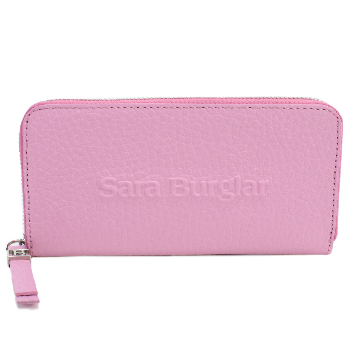 サラバーグラー 長財布ラウンドファスナー レディース Sara Burglar BUFALO LOGO レザー イタリア 110L GLICINE ピンク系 財布 ウォレット ブランド 高級 おしゃれ プレゼント 実用的