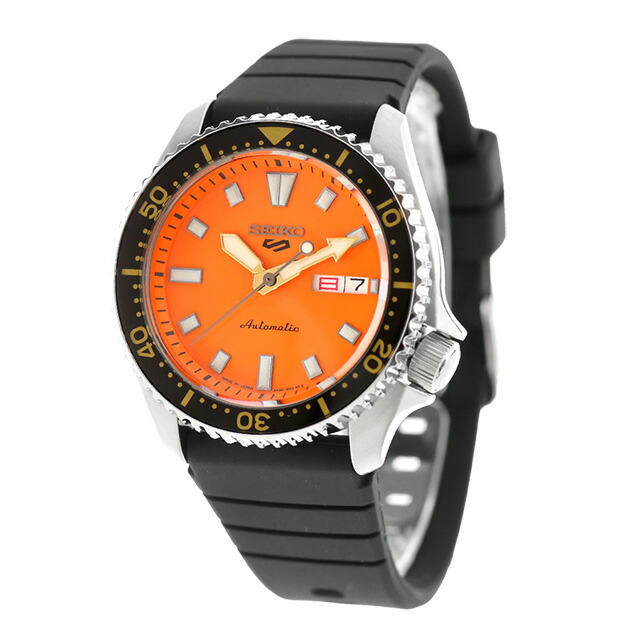 セイコー5 スポーツ SKX Series 自動巻き 腕時計 ブランド メンズ Seiko 5 Sports SBSA309 アナログ オレンジ 日本製 おしゃれ 防水 プレゼント 男性 実用的