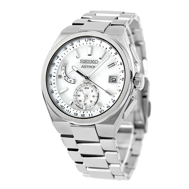 セイコー アストロン NEXTER ワールドタイム 電波ソーラー 腕時計 メンズ チタン SEIKO ASTRON SBXY085 アナログ ホワイト 白 日本製 高級 ブランド おしゃれ 防水 文字盤 大きい プレゼント 男性 実用的