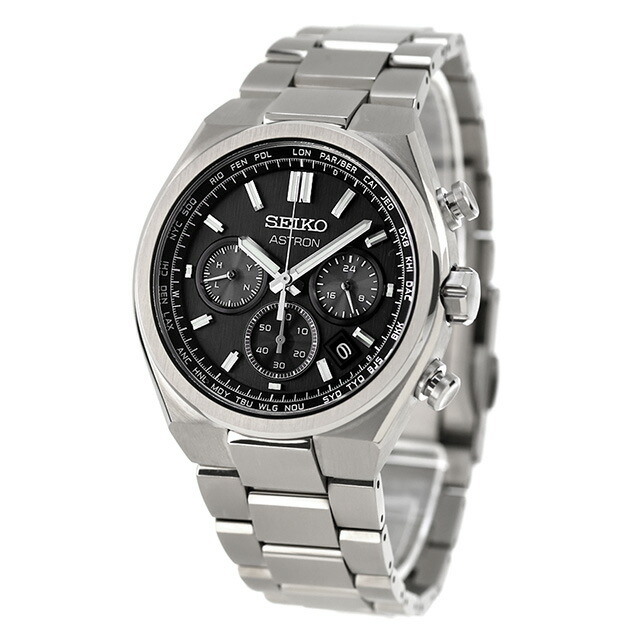 セイコー アストロン Nexter ワールドタイム 電波ソーラー 腕時計 ブランド メンズ チタン クロノグラフ SEIKO ASTRON SBXY097 アナログ ブラック 黒 日本製 高級 おしゃれ 防水 文字盤 大きい プレゼント 男性 実用的