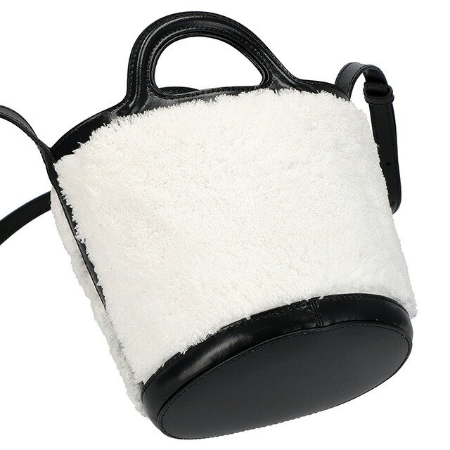 マルニ ハンドバッグ レディース ブランド MARNI SCMP0056Q7-P5441 ホワイト／ブラック 軽量 小さめ 手提げ 高級 おしゃれ プレゼント 女性 実用的 かわいい