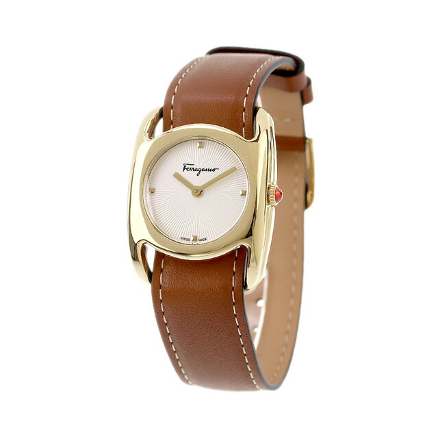 サルヴァトーレ フェラガモ ヴァラ クオーツ 腕時計 レディース Salvatore Ferragamo SFEL00319 アナログ ホワイト ブラウン 白 スイス製 高級 ブランド おしゃれ 防水 軽い 華奢 かわいい プレゼント 女性 実用的