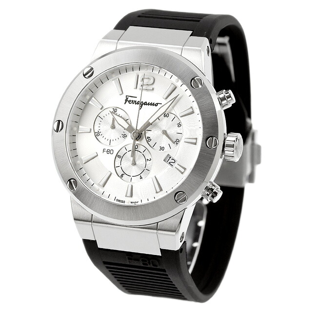 サルヴァトーレ フェラガモ エフエイティ クオーツ 腕時計 メンズ クロノグラフ Salvatore Ferragamo SFEX00623 アナログ シルバー ブラック 黒 スイス製 高級 ブランド おしゃれ 防水 プレゼント 男性 実用的