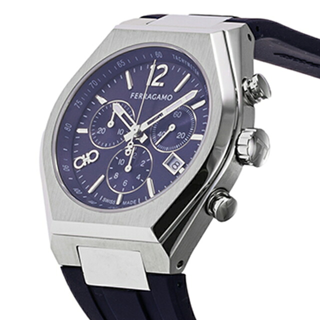 サルヴァトーレ フェラガモ TONNEAU GENT クオーツ 腕時計 メンズ クロノグラフ Salvatore Ferragamo SFUV00122 アナログ ブルー ネイビー スイス製 高級 ブランド おしゃれ 防水 プレゼント 男性 実用的