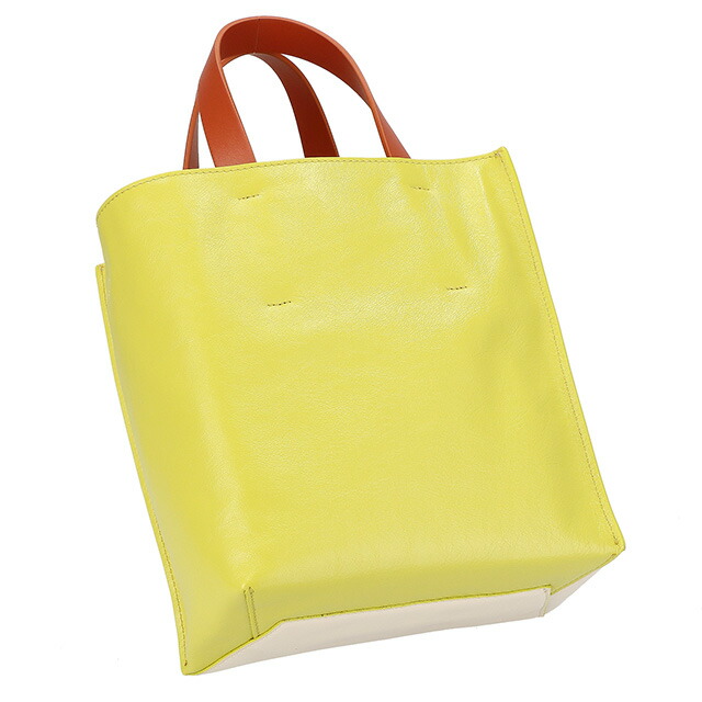 マルニ ハンドバッグ レディース ブランド MARNI SHMP0040Q0-P2644 ホワイト／イエロー 軽量 小さめ 手提げ 高級 おしゃれ プレゼント 女性 実用的 かわいい