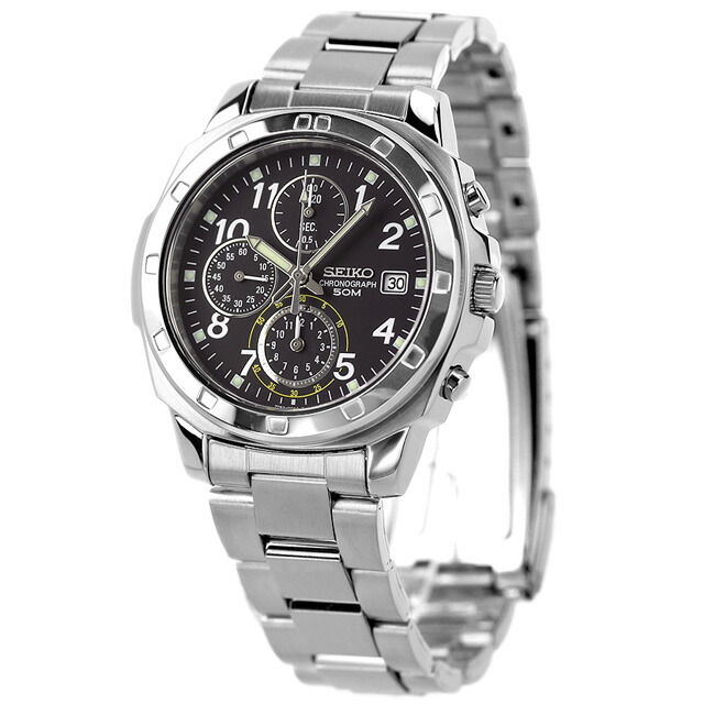 セイコー 海外モデル 逆輸入 クオーツ SND195P1 クロノグラフ ブラック 腕時計 時計 逆 輸入 海外セイコー ブランド おしゃれ 防水 プレゼント 男性 実用的