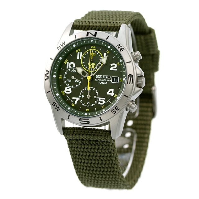セイコー 海外モデル 逆輸入 クオーツ SND377P2 クロノグラフ カーキ 腕時計 時計 逆 輸入 海外セイコー ブランド おしゃれ 防水 プレゼント 男性 実用的