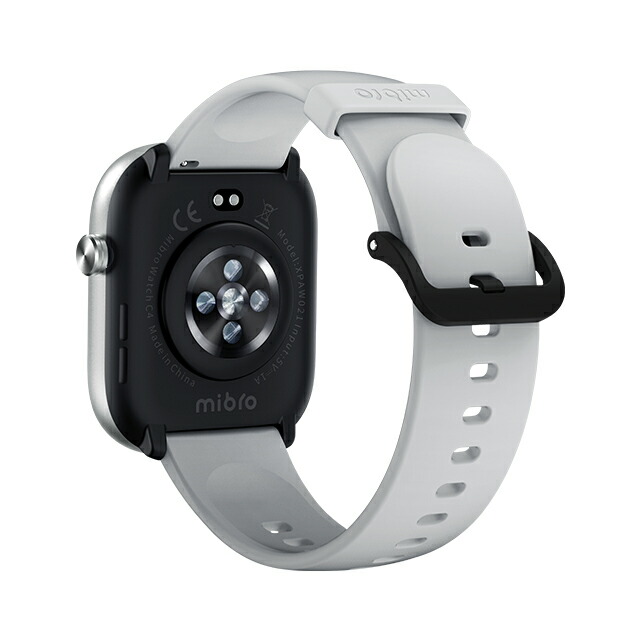 ミブロ C4 シルバー 充電式クォーツ スマートウォッチ ブランド メンズ レディース Bluetooth mibro SP380012-C24 デジタル シルバー