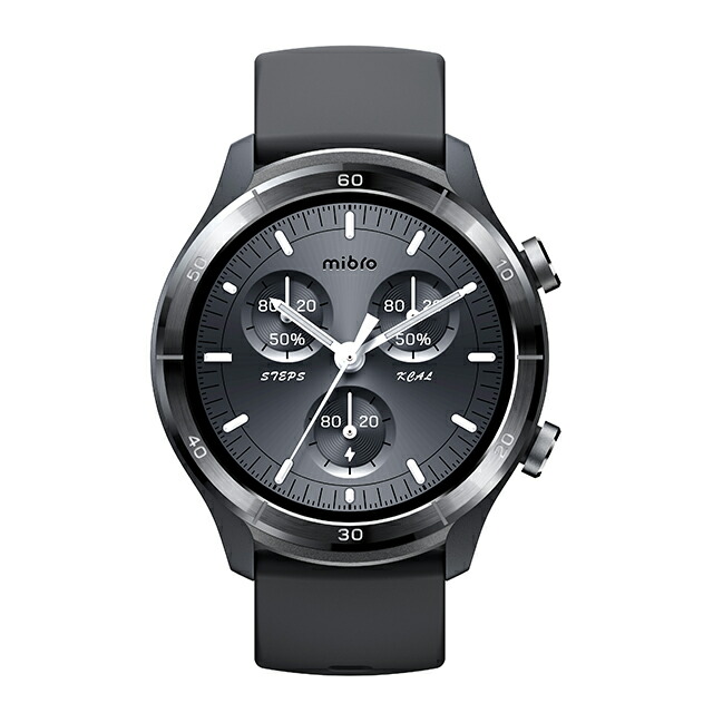 ミブロ A3 Black 充電式クォーツ スマートウォッチ ブランド メンズ レディース Bluetooth mibro SP380014-C22 デジタル ブラック 黒