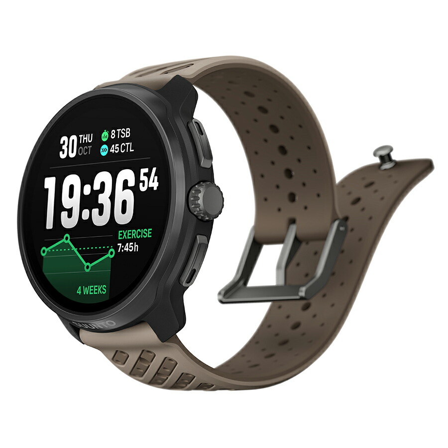 スント レース 2 チタニウム 充電式クォーツ スマートウォッチ ブランド メンズ レディース チタン 健康 SUUNTO SS051203000 デジタル ブラック カーキブラウン 黒