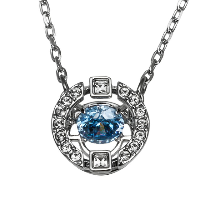 スワロフスキー ネックレス レディース ブランド SWAROVSKI Una ペンダント スワロフスキー 5279425 シルバー ブルー アクセサリー