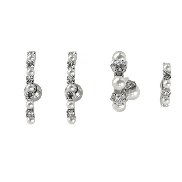 スワロフスキー ピアス レディース ブランド SWAROVSKI Matrix イヤーカフ 3点セット スタッド スワロフスキー 両耳用 5691715 シルバー アクセサリー