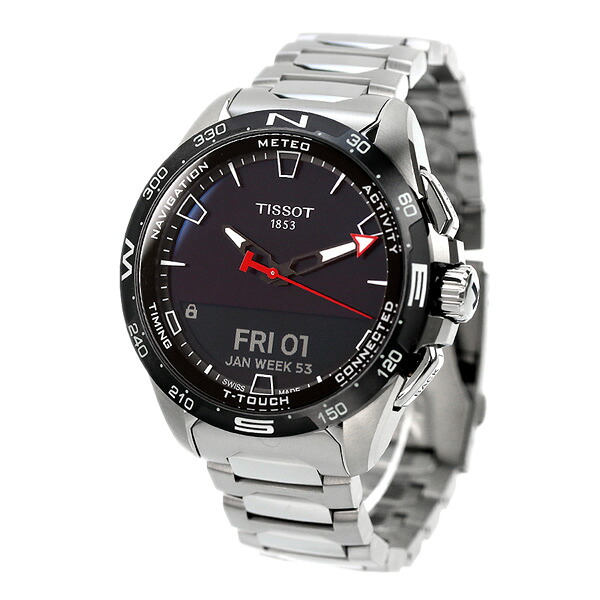 ティソ T-タッチ コネクト 腕時計 47.5mm スイス製 ソーラー メンズ T121.420.44.051.00 TISSOT ブラック ブランド おしゃれ 防水 プレゼント 男性 実用的