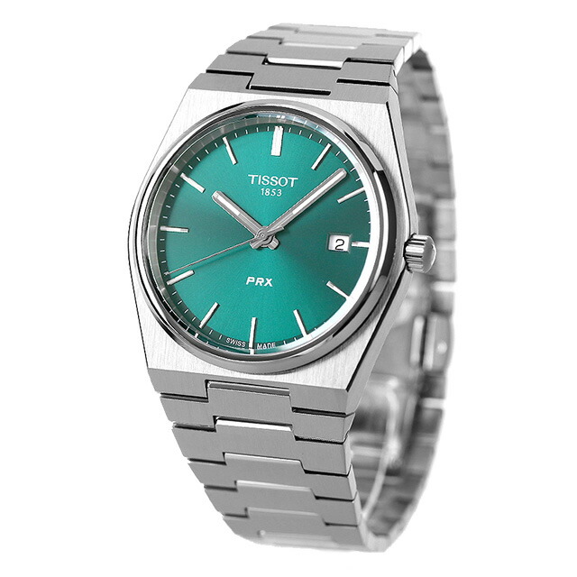ティソ PRX T-クラシック ピーアールエックス クオーツ 腕時計 メンズ TISSOT T137.410.11.091.00 アナログ グリーン スイス製 ブランド おしゃれ 防水 プレゼント 男性 実用的