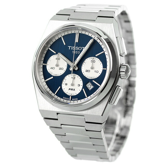 ティソ T-クラシック ピーアールエックス 自動巻き 腕時計 メンズ クロノグラフ TISSOT T1374271104100 アナログ ブルー スイス製 ブランド おしゃれ 防水 プレゼント 男性 実用的
