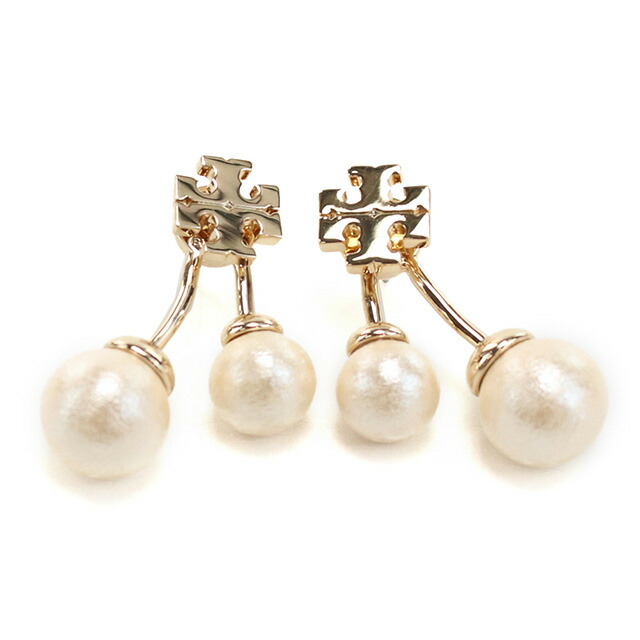トリーバーチ ピアス レディース ブランド TORY BURCH 147756 TORY GOLD-CREAM ホワイト系 アクセサリー