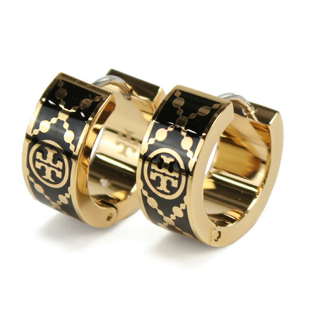 トリーバーチ ピアス レディース ブランド TORY BURCH MILLER T MONOGRAM 157223 TORY GOLD ゴールド系 ブラック アクセサリー