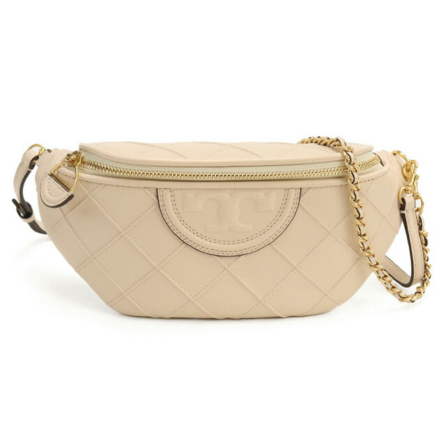 トリーバーチ ボディバッグ レディース ブランド TORY BURCH FLEMING NEW BELT BAG レザー 160132 NEW CREAM ベージュ系 バッグ 軽量 小さめ 高級 おしゃれ プレゼント 女性 実用的 かわいい